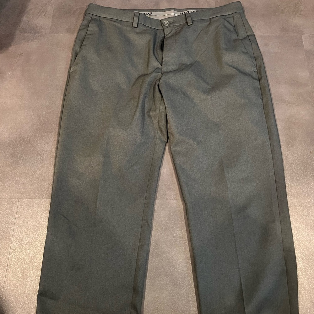 Haggar Cool 18 Gray Pants